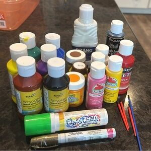 Assorted Acrylic, Tempera, & Chalk Paint Set - Multi-Color